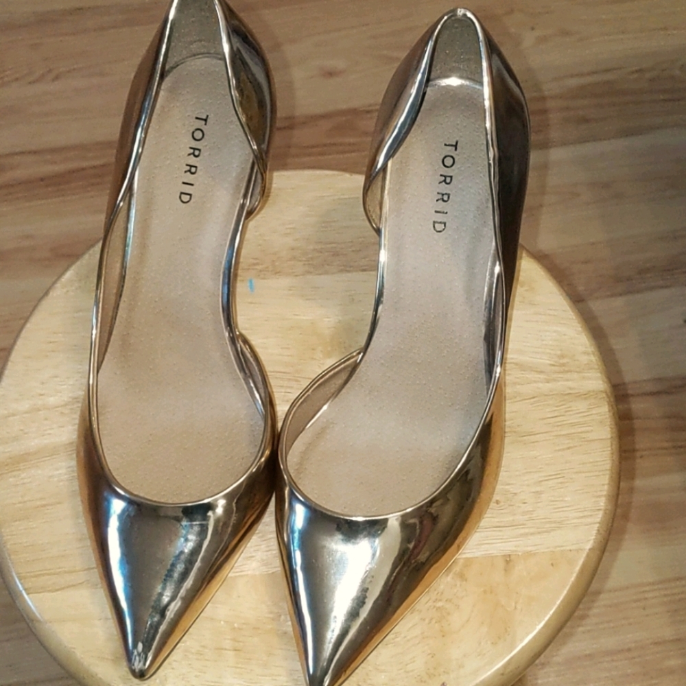 Torrid Gold Heels